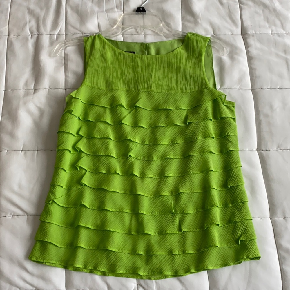 Silk ruffled top
